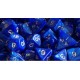 7 dés JdR - Perle - Bleu