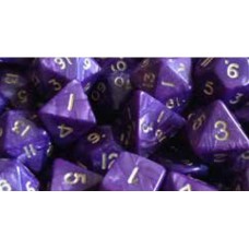 7 dés JdR - Perle - Violet