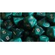 7 dés JdR - Perle - Vert