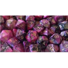 7 dés JdR - Toxic - Rose sur noir