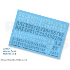 Décalcomanies : Numéros de tourelle allemande Set 1